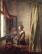 Jan Vermeer Girl Reading a Letter at an Open Window oil on canvas
